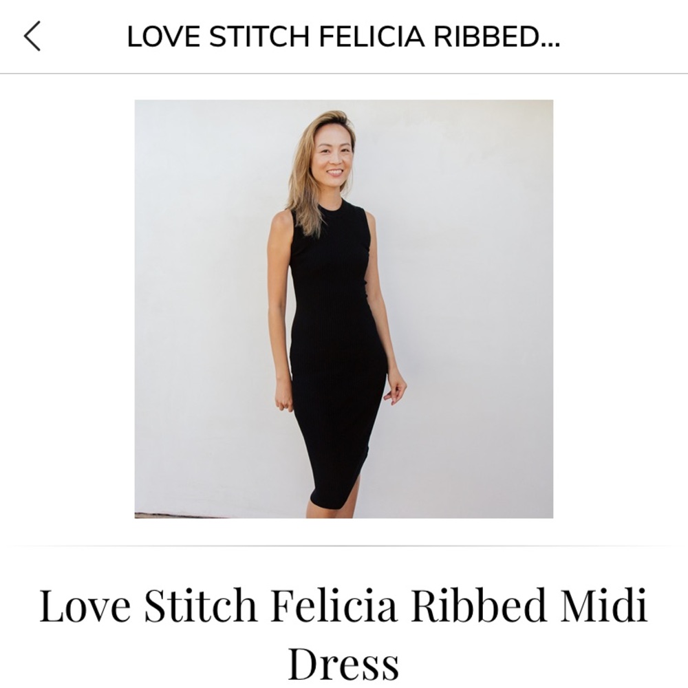 BNWT Lovestitch Felicia ribbed dress